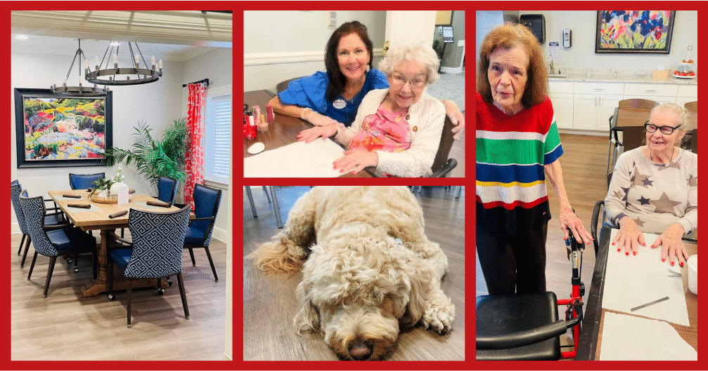 Sharing joy at Monarch Senior Living with colorful manicures and smiles.